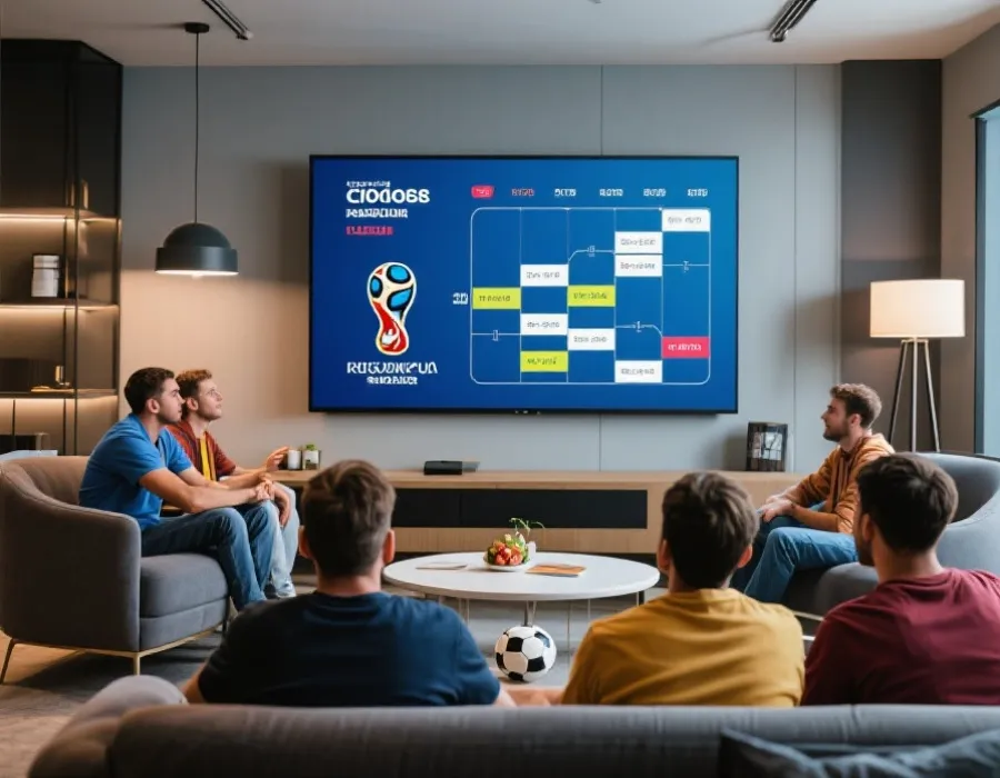 球迷查看世界盃賽程