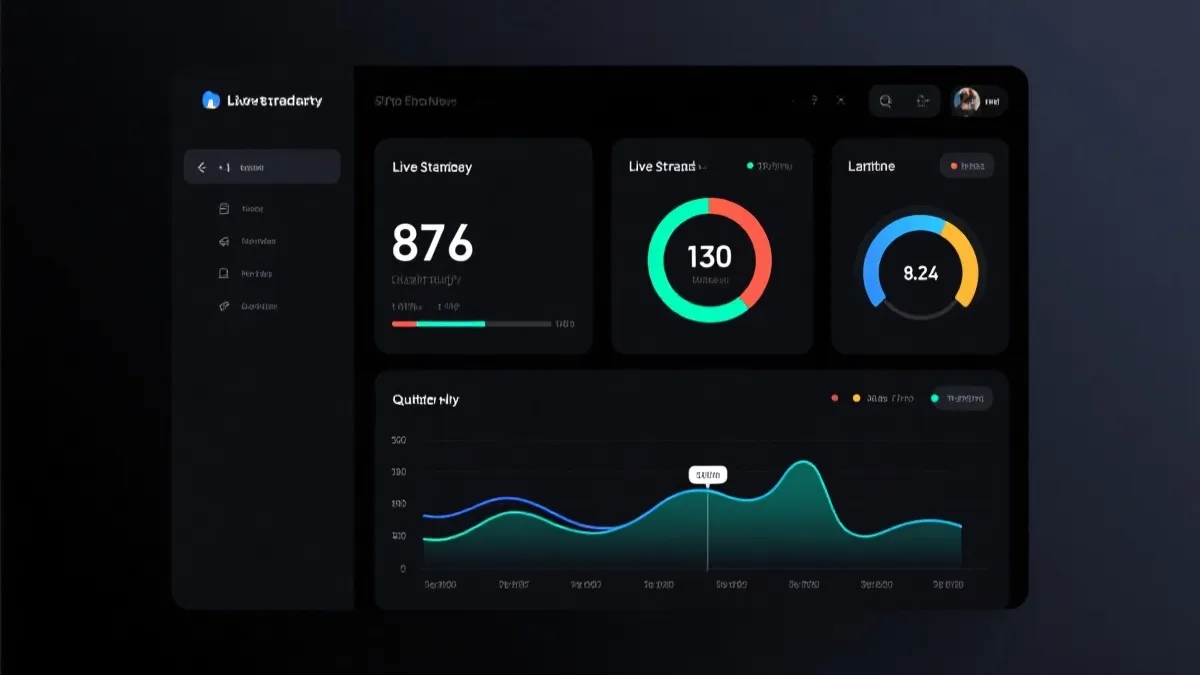 直播对比评测界面与清晰度、延迟指标的可视化